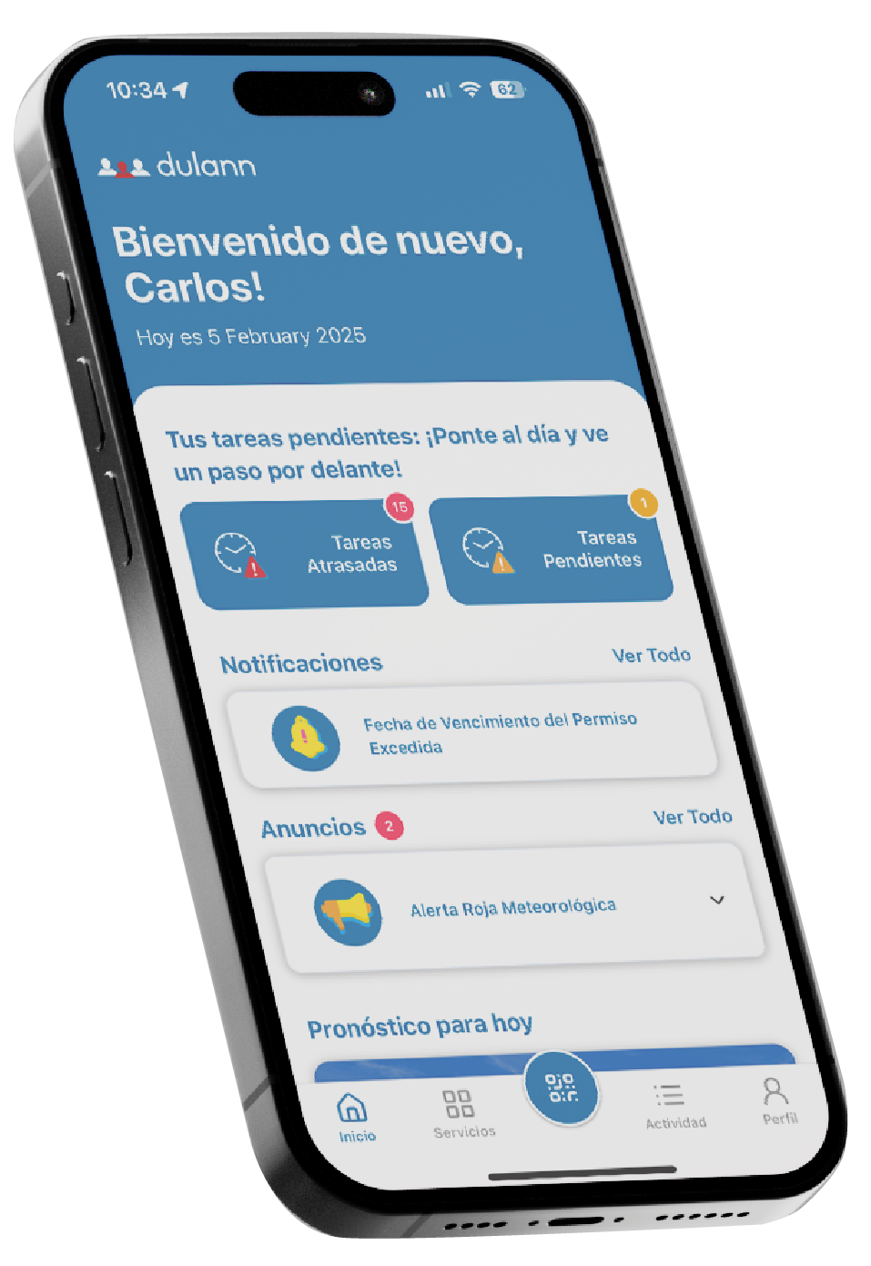 Mobile version of our portal
