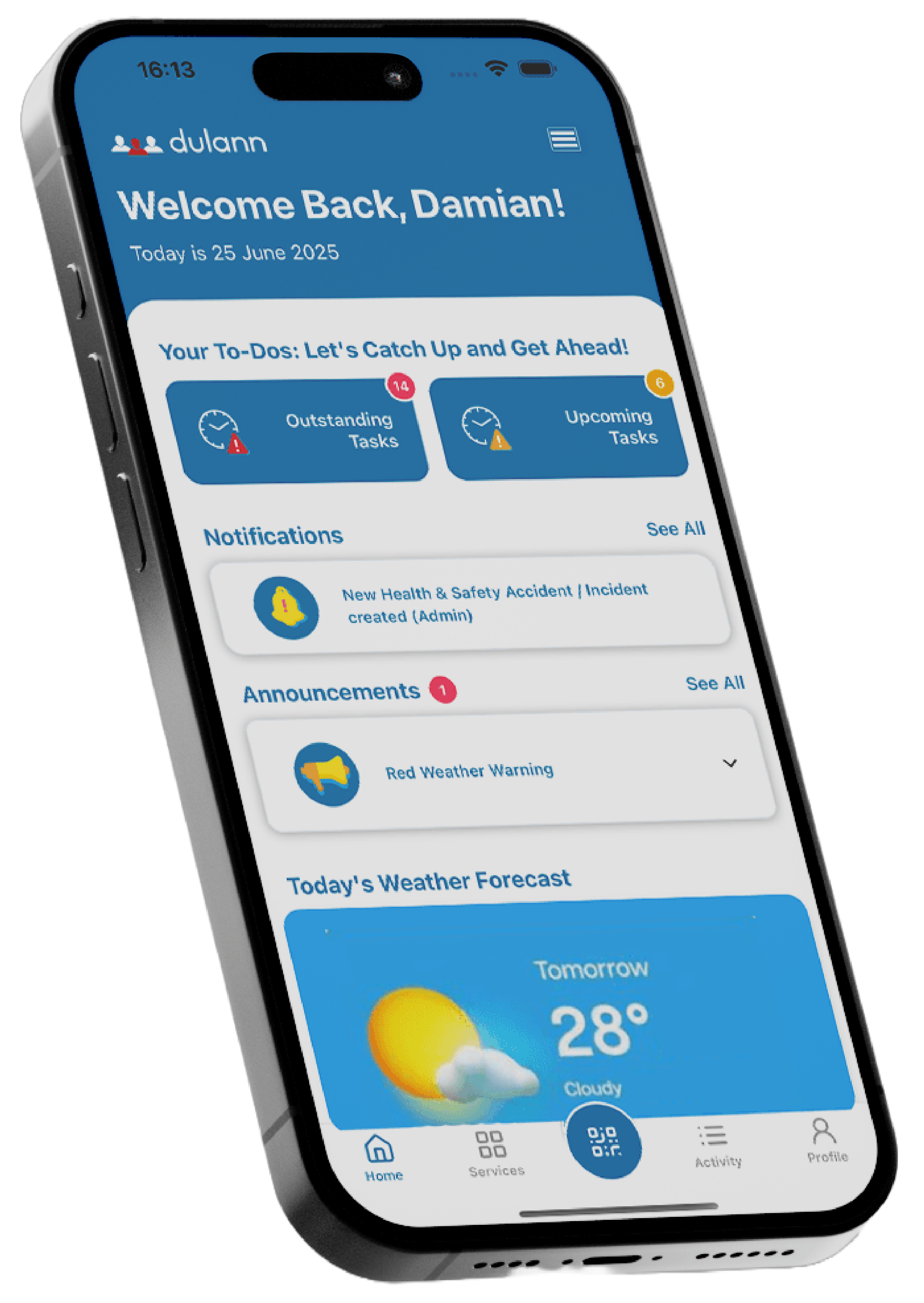 Mobile version of our portal